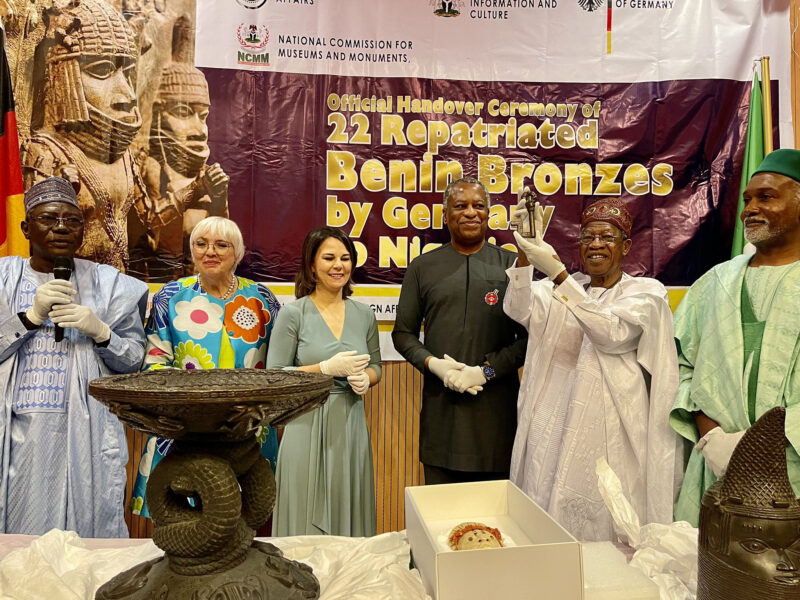 In Pics: Germany Returns Over 20 Artefacts Looted In 19th Century To Nigeria