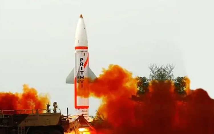 Short-Range Ballistic Missile Prithvi II Successfully Tested Off Odisha Coast